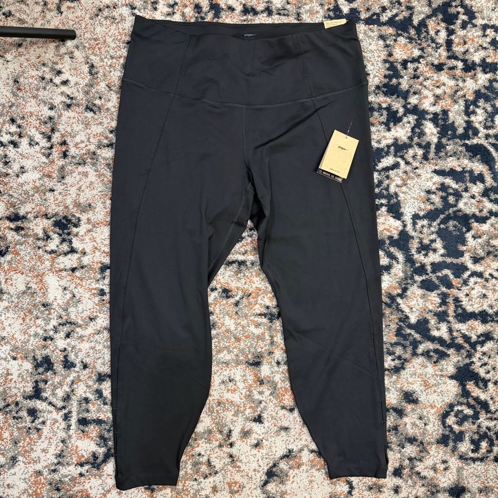 NWT Nike Plus Size 2X ‘Yoga Training Dri-Fit High-Waisted 7/8 Cutout Leggings’ - Picture 3 of 13